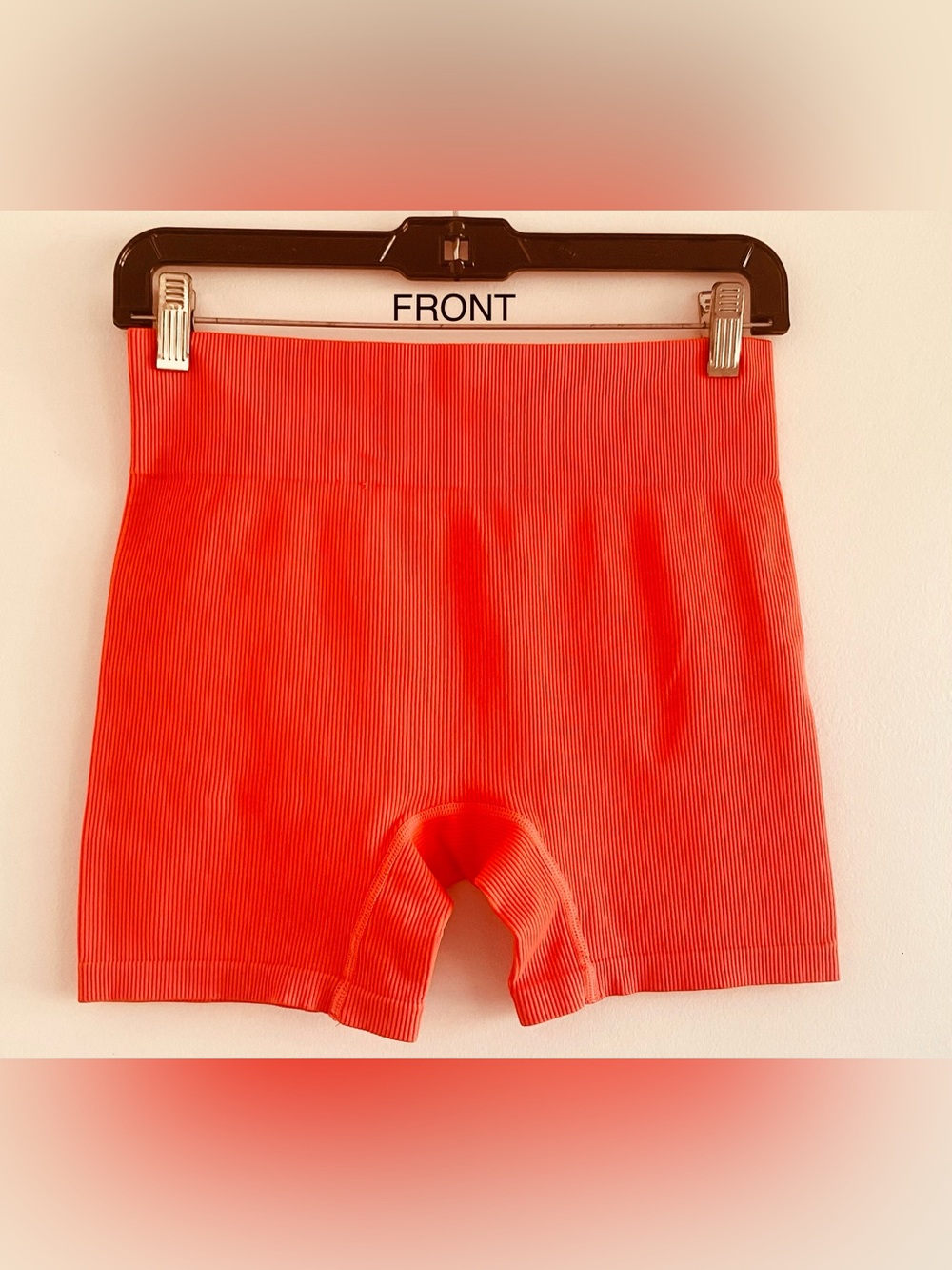 WILD FABLE Bright Orange Ribbed Activewear Bike Short SZ: M. NWOT